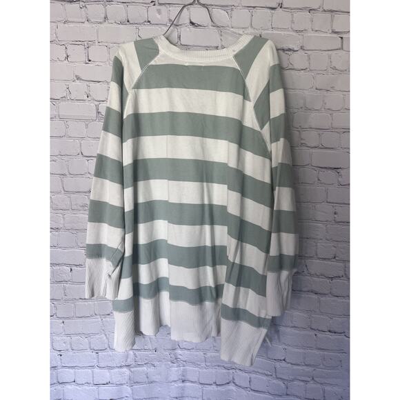 Maurices 4xl Green Striped Pullover - Picture 2 of 3